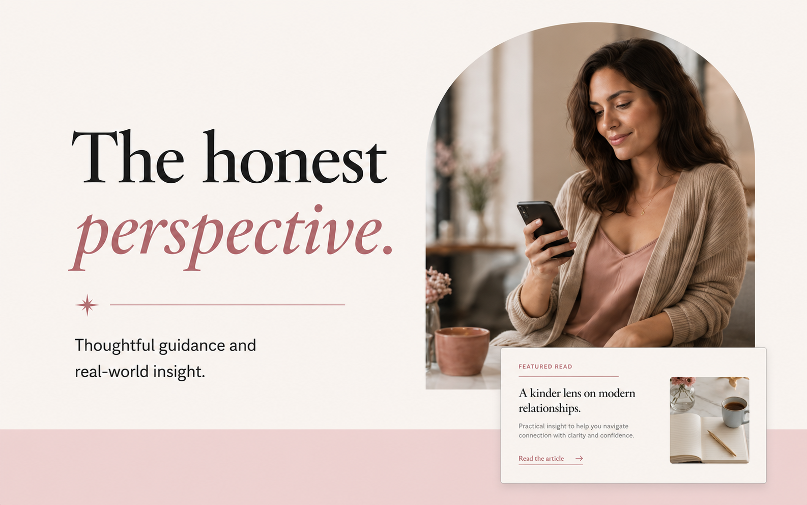 The Honest Perspective editorial product concept