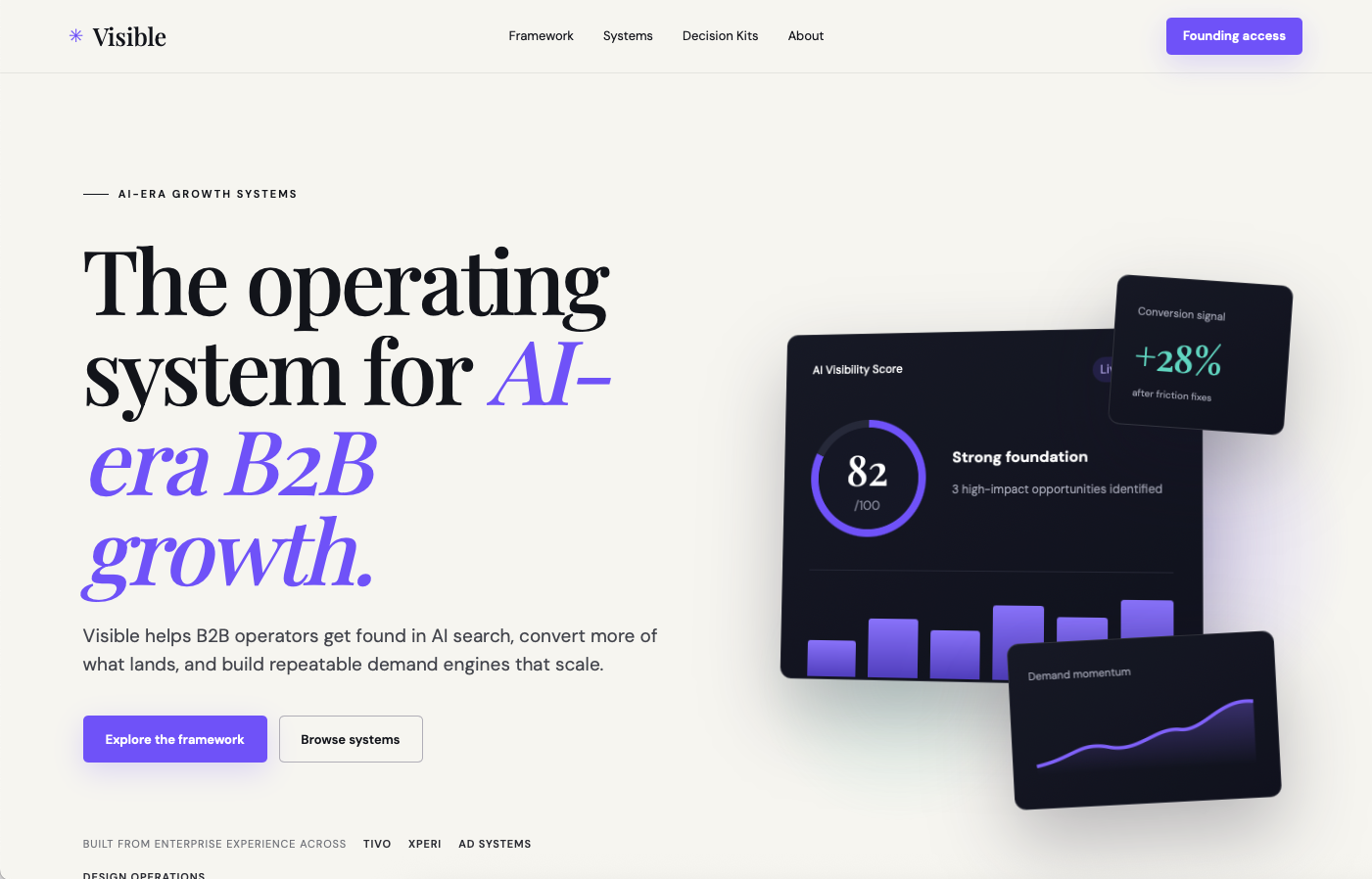 Visible AI-era B2B growth system